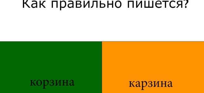 «Карзина» или «корзина» как правильно писать?