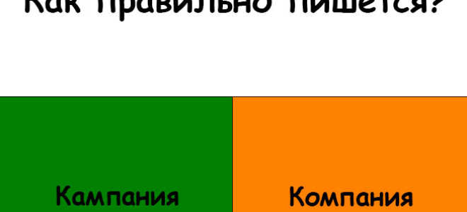 Как пишется слово “компания”?