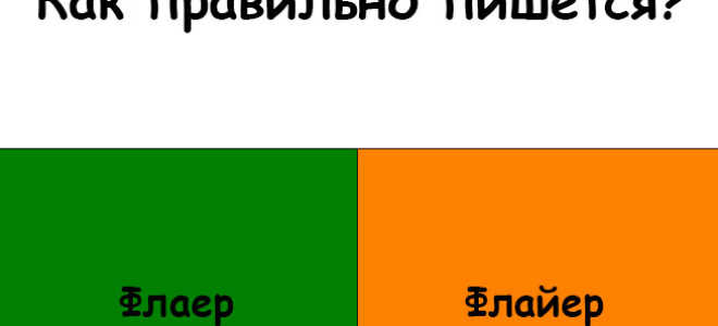 Как пишется слово “флаер”?